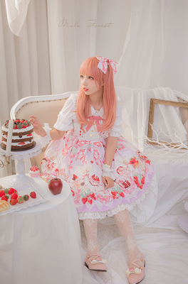 taobao agent [Dream and Treasure Spot] National Lolita Elk Forest Strawberry Feast Sweet Summer JSK