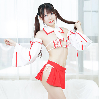 【撩汉出品】原创恶灵退散巫女套装 日系少女比基尼睡裙-淘宝网