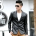 2020 new Hained leather leather men Slim Hàn Quốc thời trang đẹp trai xe máy áo khoác da phù hợp với áo khoác - Quần áo lông thú Quần áo lông thú