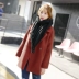 Áo len nữ phần dài Hàn Quốc phiên bản 2018 mới mùa xuân 150 cm ngắn mùa thu và mùa đông xs người đàn ông nhỏ áo len áo khoác dạ nữ dáng dài Áo Hàn Quốc