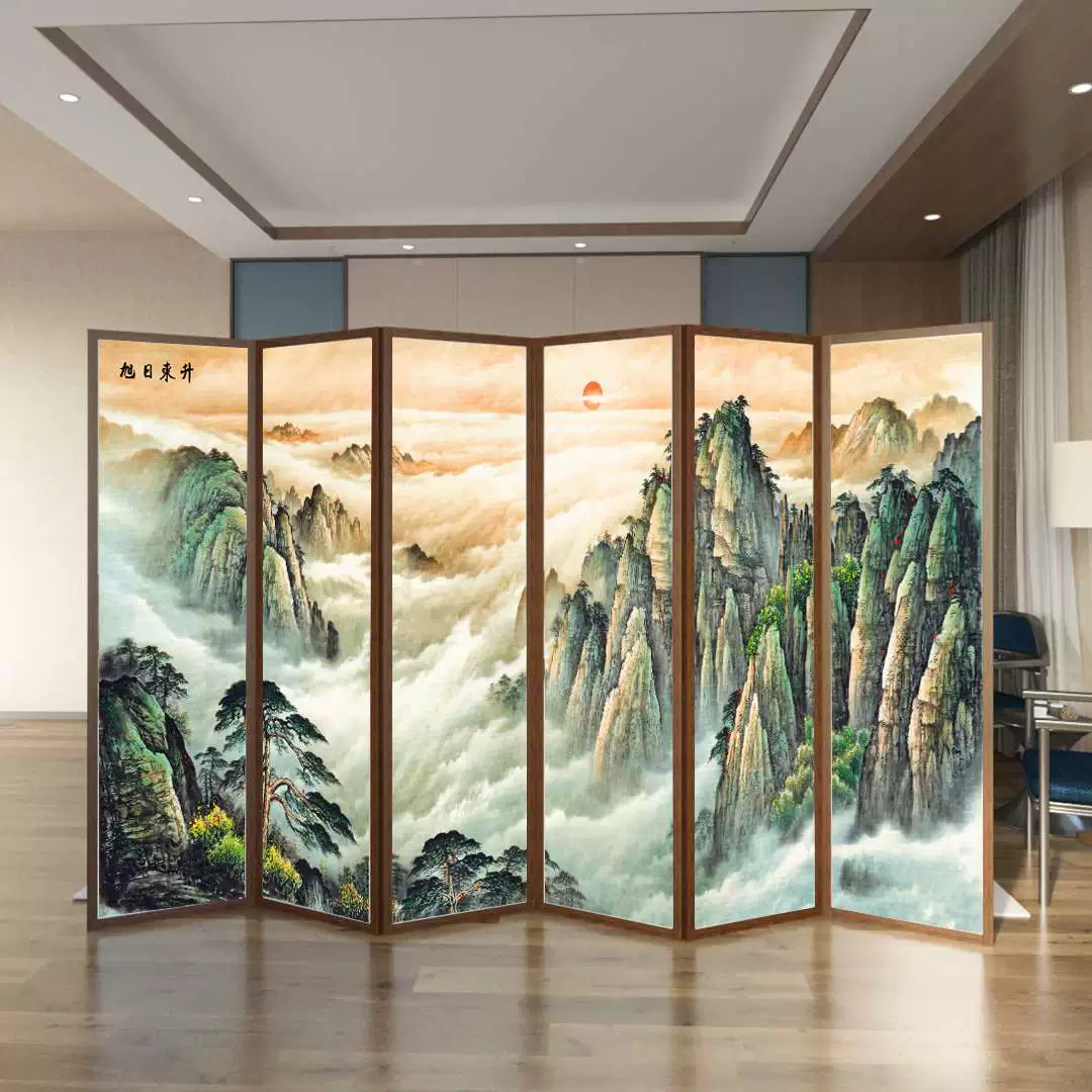 Tùy chỉnh 
            màn hình phân vùng phòng khách gấp di động Trung Quốc gấp gỗ rắn màn hình thời trung cổ chặn lối vào lối vào cảnh quan văn phòng vách ngăn phòng di dộng 