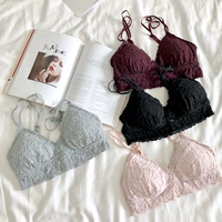 Áo lót ren Pháp bralette cotton thoải mái thẩm mỹ bộ đồ lót nữ đẹp trở lại không có kiểu dáng vành thép - Bộ đồ lót do lot