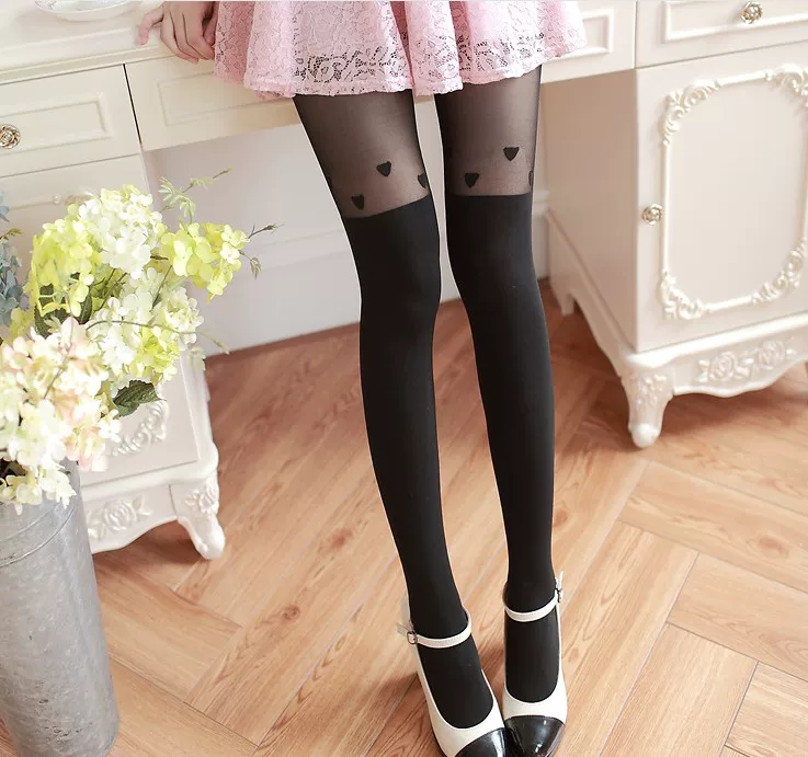 Thin sexy tights, base high boots, Korean style