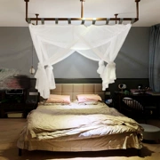 Màu sắc phù hợp móc và vòng giường sợi ramie lưới khách sạn B & B mới của Trung Quốc trang trí theo phong cách Mỹ giường gió Đông Nam Á - Bed Skirts & Valances