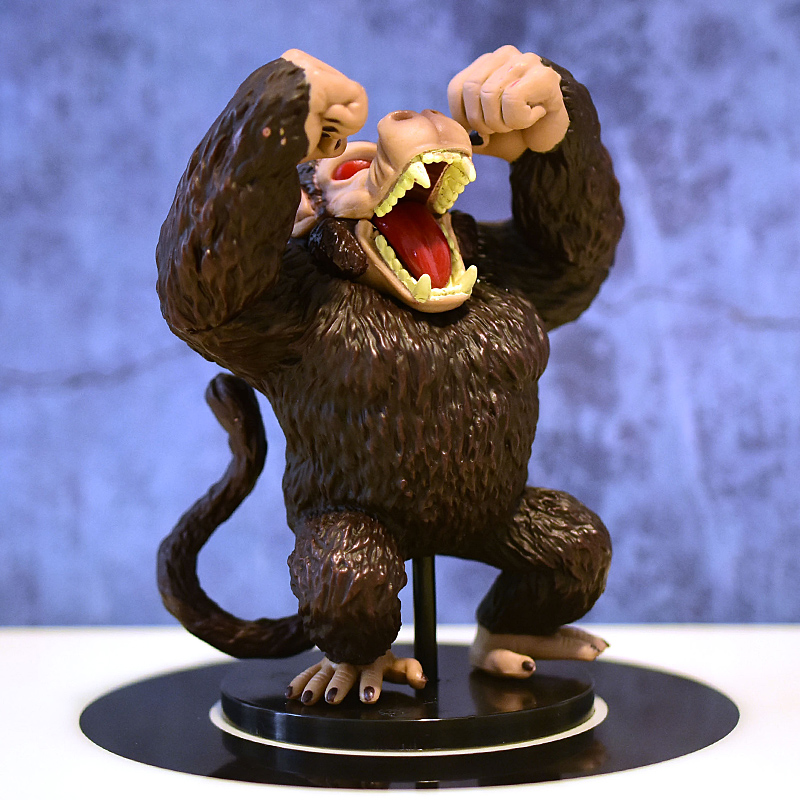 Saiyan Ape Q Version (Brown) - 14CmDragon Ball A reward Final reward gold Great ape name of a fictitious monkey with supernatural powers Super large Model Ornaments Garage Kit apes and monkeys gift give schoolboy