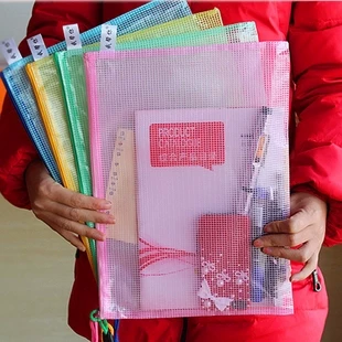 Горизодные сумки A4 с zipper сумка для хранения 10 файлов тестовая сумка прозрачные информационные пакеты сетчатая сумка 5 водонепроницаемых