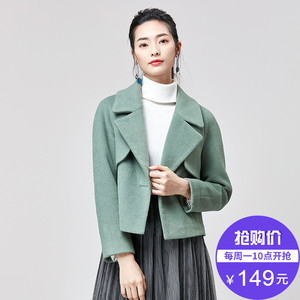 [Giải phóng mặt bằng giá 149 nhân dân tệ] mùa xuân và mùa thu phần ngắn Nizi áo len lông thường nữ phần dày len đầu