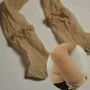 1D composite dây nhăn stockings siêu mỏng vô hình vớ độ nét cao lụa vớ không khí vớ đùi nữ tất nam cổ ngắn