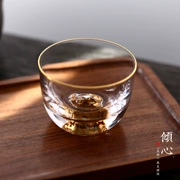 Nhật Bản phong cách vàng thủy tinh 茗 cốc Fuji núi cốc Tây Tạng chén vàng ly rượu Kung Fu cốc chủ cốc cốc Hương Tường tách trà - Trà sứ