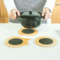 Бамбуковая изоляционная накладная для колетки для блюд для посуды -надежная жаркая накладка бамбуковой панель для блюд для блюд с антиотразой