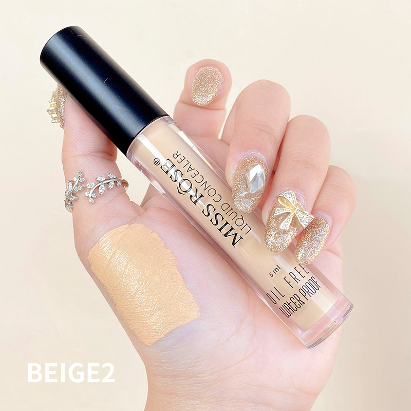 Beige2 (Yellowish White Skin)miss rose Concealer Liquid Foundation acne scarring cover Acne Freckles speckle dark under-eye circles face lasting Cottect