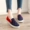 Giày vải Bắc Kinh cũ Giày của phụ nữ giày vải thoáng khí một bàn đạp lười giày thể thao giản dị nông miệng thấp để giúp giày phẳng