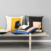 Scandinavian hiện đại nhỏ gọn hình chữ nhật sáng tạo với đệm ghế sofa xe gối bìa đệm giường tựa lưng pad - Trở lại đệm / Bolsters