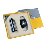 Зажигалка, высококлассный импортный комплект, дырокол из нержавеющей стали