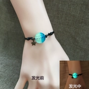 Phiên bản Nhật Bản và Hàn Quốc của vòng đeo tay nhỏ tươi sáng nữ Sen vòng tay đá phát quang nam dễ thương đôi trang sức sinh viên quà tặng