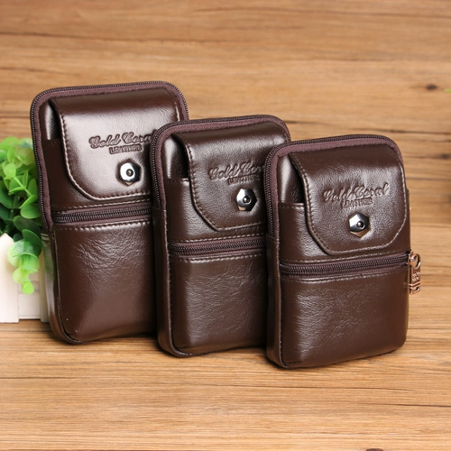 Кожаный коралловый универсальный ремень, поясная сумка, 4.7 дюймов, 6.3 дюймов