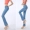 2018 micro-la jeans của phụ nữ cao eo mỏng hông mỏng đàn hồi của phụ nữ quần mùa xuân và mùa thu kích thước lớn loa quần áo nữ đẹp