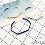 Châu âu và Mỹ thay đổi nhỏ gọn hình học đơn giản designism handmade kim cương retro vintage couple bracelet vòng đeo tay