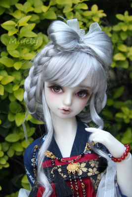 taobao agent [Qiye Building] BJD women's costume ancient style style hair-silver ash [Huayun] 1/3-3 points-buyer returns to the picture