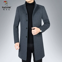 áo khoác nam cao cấp nhập khẩu Áo khoác len lông chim gõ kiến ​​nam trung niên 2023 mới trung niên áo khoác len mùa xuân của bố áo jacket nam