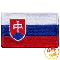 Slovakia cờ dán vải, thêu nhãn dán, chương Velcro thêu chương epaulettes có thể được tùy chỉnh miếng dán đề can ủi quần áo