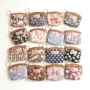 Túi nhỏ túi Nhật Bản và Hàn Quốc hoa vải đồng xu ví nữ retro nhỏ dây kéo nhỏ vuông túi đồng xu ví tiền