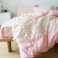 Nhật bản phong cách bông nhỏ tươi tấm duy nhất mảnh đôi quilt cover 1.2 1.5 1.8 m sinh viên ký túc xá ba hoặc bốn bộ bộ drap giường 1m6