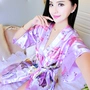 Mùa hè sexy áo ngủ đồ ngủ lụa nữ Hàn Quốc phiên bản của phim hoạt hình áo choàng tắm phòng duy nhất phần mỏng với một nightdress dịch vụ nhà áo choàng ngủ nam