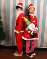 (Очистка) Детские рождественские костюмы Санта -Санта -Клаус платье девочки рождественское сервер платье