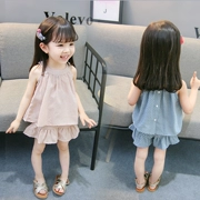 Váy bé gái mùa hè 1-3 tuổi set đồ cho bé gái thời trang Hàn Quốc 0 quần áo trẻ em 2 trẻ em 4 bé gái quần áo thủy triều - Phù hợp với trẻ em