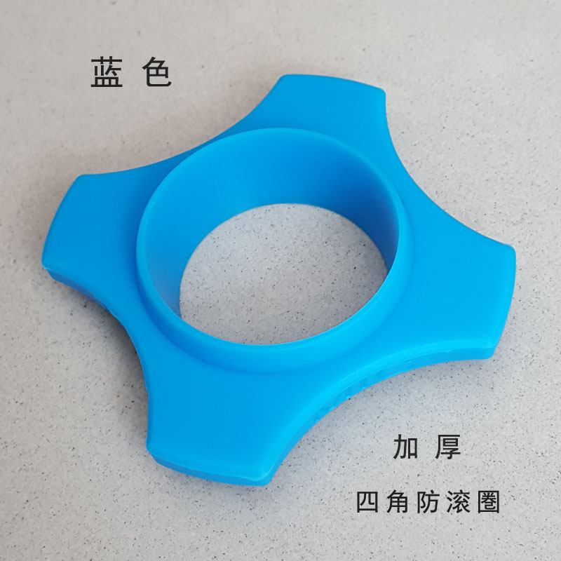 Blue 1Hot sale KTV Microphone Anti roll ring thickening silica gel Four corners ring Microphone Caudal segment protect suit Anti falling sleeve Wheat cover