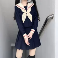 Базовая студенческая юбка в складку, оригинальный японский милый комплект