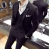Anh phong cách chú rể phù hợp với trang phục phù hợp với váy cưới nam Slim đẹp trai ba mảnh phiên bản Hàn Quốc của bộ vest nhỏ nam - Suit phù hợp quần tây Suit phù hợp