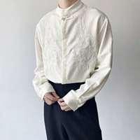 Осенняя рубашка, осенний расширенный топ, китайский стиль, коллекция 2023, изысканный стиль, с вышивкой, длинный рукав