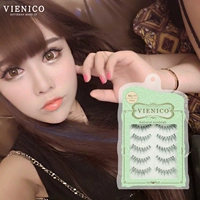 Vienico Pure ручной работы поддельные ресницы № 13 естественно плотные и грязные ресниц с крестом.
