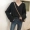 Áo voan nữ 2018 đầu thu mới rộng size V-cổ 200 kg micro béo MM Han Fan áo dài tay đơn giản