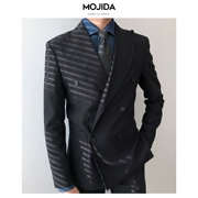 Mùa thu mới Hàn Quốc mua bộ đồ công sở đôi ngực phù hợp với nam giới Phiên bản Hàn Quốc của bộ đồ giản dị tự trồng SET363 - Suit phù hợp