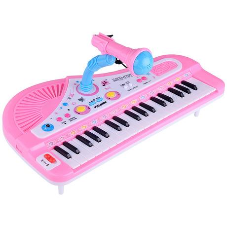 Nhà máy sản xuất nhạc cụ trực tiếp cho trẻ em Micrô cắm 37 phím có micrô Đồ chơi piano đa chức năng - Đồ chơi nhạc cụ cho trẻ em