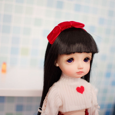 taobao agent BJD baby uses hair velvet bow hair hoop 4 points and 6 points Holala