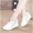 Mùa xuân và mùa thu mới Giày nữ nêm trắng Phiên bản Hàn Quốc tăng giày thể thao thoáng khí hoang dã Giày đế thấp để giúp giày đơn giày boot nữ