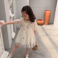 Летнее платье, летняя детская летняя одежда, милый наряд маленькой принцессы, юбка для девочек, 2020, в корейском стиле