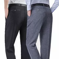 Trung niên và người cao tuổi linen nam quần 40-50 mùa hè mỏng trung niên của nam giới quần âu quần lỏng lẻo daddy quần dài quần đùi