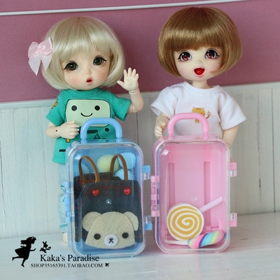 taobao agent Kaka bjd doll 8 -point candy color mini luggage travel box lati.pukifee.ob11
