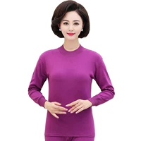 Quần áo trung niên và mùa thu, áo, cotton, đồ lót ấm, áo, áo len cotton cổ cao, áo một mảnh đồ lót