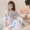 Váy ngủ nữ mùa thu cotton dài tay học sinh Hàn Quốc dễ thương bộ đồ ngủ mùa xuân và mùa thu mẫu lỏng kích thước lớn dịch vụ tại nhà
