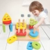 mầm non phát triển lực lượng giáo dục đồ chơi giáo dục cho trẻ em 1-2-3-6 tuần 4 tuổi bé trai và bé gái hình dạng phù hợp với câu đố Đồ chơi bằng gỗ