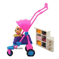 Barbie phụ kiện mô phỏng đồ nội thất [pet dog + pet đẩy] trẻ em chơi nhà đồ chơi dưới 8 nhân dân tệ búp bê anime