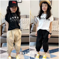 Quần áo trẻ em 2019 hè phong cách mới bé trai và bé gái phiên bản Hàn Quốc của nhà thiết kế áo thun cotton ngắn tay kiểu dáng 2136 - Áo thun áo thun cộc tay cho bé