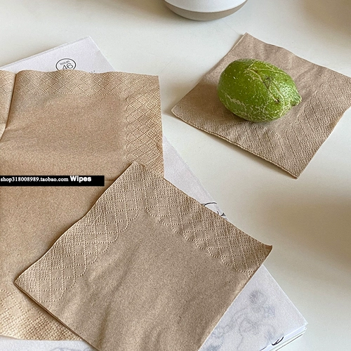 Квадратные экологичные кофейные бумажные салфетки