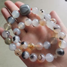 Браслет четки 回族伊斯兰礼拜用品泰斯比哈12mm海洋玉髓33颗男士手链款念珠赞珠